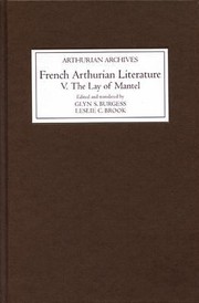 Cover of: French Arthurian Literature by 