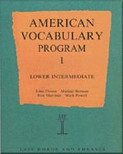 Cover of: American Vocabulary Program