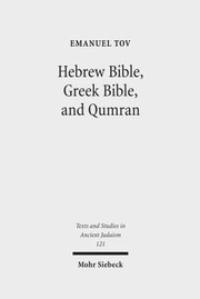 Cover of: Hebrew Bible Greek Bible And Qumran Collected Essays by 