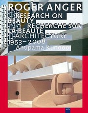 Cover of: Roger Anger Research On Beauty Architecture 1953 2008 by 