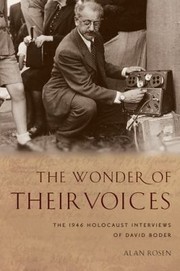 Cover of: The Wonder Of Their Voices The 1946 Holocaust Interviews Of David Boder