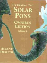 Cover of: The Original Text Solar Pons Omnibus Edition (Volume 2) by August Derleth