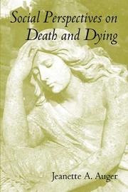 Cover of: Social perspectives on death and dying