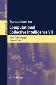 Cover of: Transactions On Computational Collective Intelligence