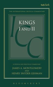 Cover of: Kings I and II
            
                International Critical Commentary