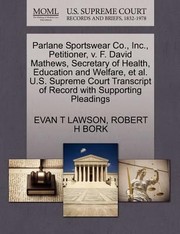 Cover of: Parlane Sportswear Co Inc Petitioner