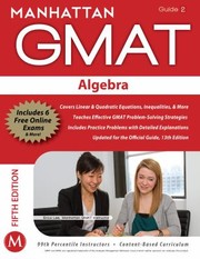 Cover of: Algebra Gmat Strategy Guide 5th Edition by 