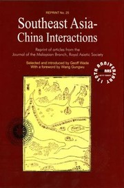 Cover of: Southeast Asiachina Interactions