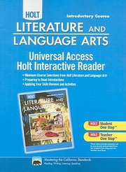 Cover of: Literature And Language Arts Grade 6 Universal Access Interactive Reader Holt Literature And Language Arts California