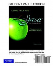Cover of: Java Software Solutions Student Value Edition by John E. Lewis Ph. D., William Loftus