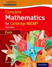 Cover of: Core Mathematics for Cambridge Igsce by David Rayner
