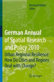 Cover of: Urban Regional Resilience How Do Cities And Regions Deal With Change