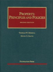 Cover of: Property Principles And Policies by 