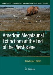 Cover of: American Megafaunal Extinctions At The End Of The Pleistocene