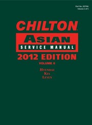 Cover of: Chilton 2012 Asian Service Manual Volume 2 by 