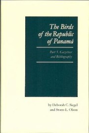 Cover of: The Birds Of The Republic Of Panama