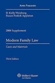 Cover of: Modern Family Law Cases Materials 20082009 Supplement by 