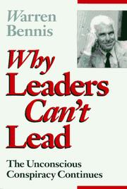 Cover of: Why Leaders Cant Lead the Unconscious