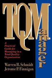 Cover of: TQ Manager by Warren H. Schmidt, Jerome P. Finnigan, Warren H. Schmidt, Jerome P. Finnigan