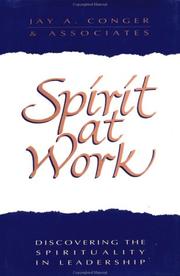 Cover of: Spirit at work: discovering the spirituality in leadership