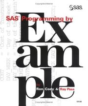 Cover of: SAS programming by example by Ronald P. Cody