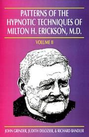 Cover of: Patterns of the Hypnotic Techniques of Milton H. Erickson, M.D., Vol. 2