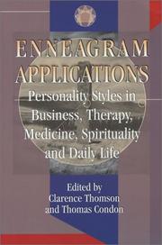Cover of: Enneagram applications: using personality styles at work and home