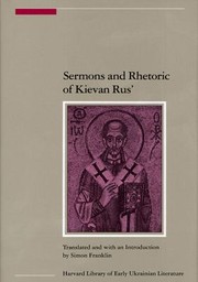 Cover of: Sermons And Rhetoric Of Kievan Rus by 