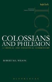 Cover of: Colossians and Philemon ICC
            
                International Critical Commentary by 