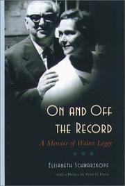 Cover of: On and Off the Record  by Elisabeth Schwarzkopf