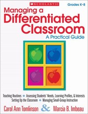 Cover of: Managing A Differentiated Classroom A Practical Guide Grades K8