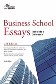 Cover of: Business School Essays That Made A Difference