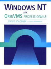 Windows NT for open VMS professionals by David A. Solomon