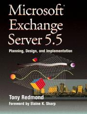 Cover of: Microsoft Exchange server V5.5: planning, design, and implementation