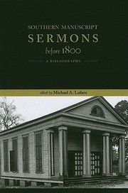 Cover of: Southern Manuscript Sermons Before 1800 A Bibliography