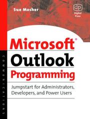 Cover of: Microsoft Outlook programming: jumpstart for administrators, power users, and developers