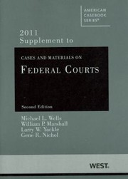 Cover of: Federal Courts Cases and Materials Supplement
            
                American Casebooks Paperback
