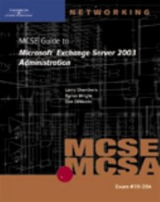 Cover of: MCSE Guide to Microsoft Exchange Server 2003 Administration
            
                Networking Course Technology