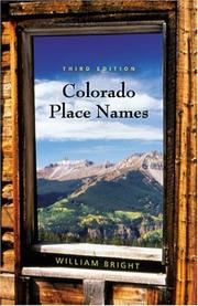 Cover of: Colorado place names