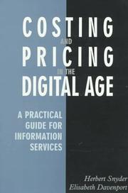 Costing and pricing in the digital age by Herbert Snyder