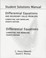 Cover of: Student Solutions Manual For Differential Equations And Boundary Value Problems Computing And Modeling Fourth Edition And Differential Equations Computing And Modeling Fourth Edition