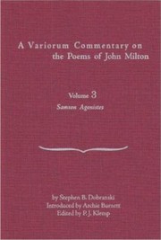 Cover of: A Variorum Commentary On The Poems Of John Milton