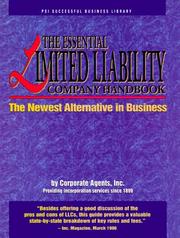 Cover of: The Essential Limited Liability Company Handbook: The Newest Alternative in Business (Psi Successful Business Library)