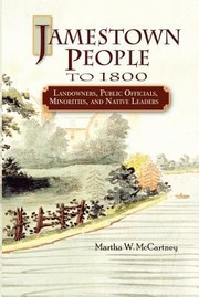 Cover of: Jamestown People To 1800 Landowners Public Officials Minorities And Native Leaders