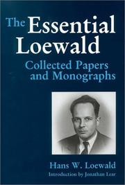 Cover of: The essential Loewald by Hans W. Loewald