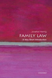 Cover of: Family Law A Very Short Introduction by 