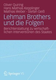 Cover of: Lehman Brothers Und Die Folgen by 