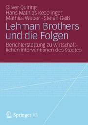 Lehman Brothers Und Die Folgen by Mathias Weber