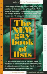 Cover of: The new gay book of lists by Leigh W. Rutledge