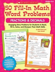 Cover of: 50 Fillin Math Word Problems Fractions Decimals